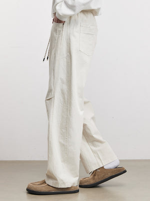 Loose-fit Simple Versatile Straight-fit Pants