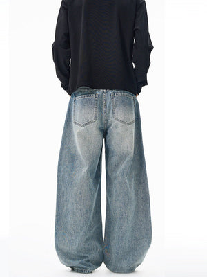 Distressed Washed Jeans