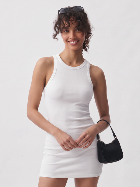 Thread Hip-hugging Tank Tops Mini&Short Dresses