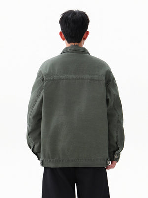 Retro Martin Beaded Canvas Washing Work Jacket