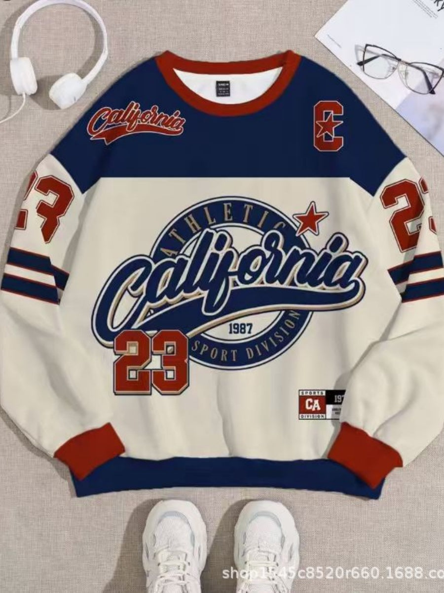 Loose-fitting Pullover Style Hip Hop Long Sleeve Streetwear Brands Street Sweatshirts&Hoodies