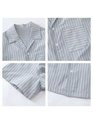 Cuban Territory Vertical Stripe Vacation Shirts