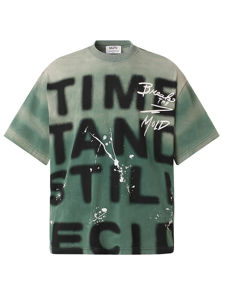 Retro Letter Print T-shirts