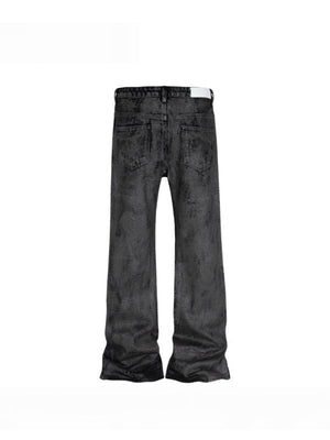 Niche Retro Coating Loose Wide-leg Micro Loudspeaker Mopping Jeans