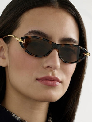 Cat-eye Knot Oval Sunglasses