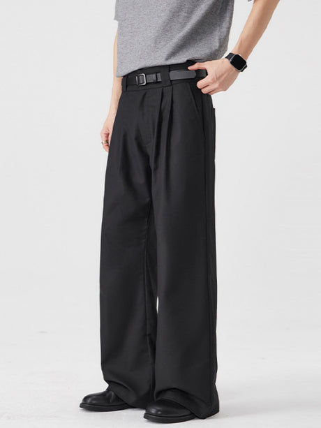 Commuting Cleanfit Straight-fit Wide-leg Dress Pants Pants