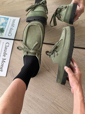 Suede Birkenstock Lace-up Closed-toe Slippers