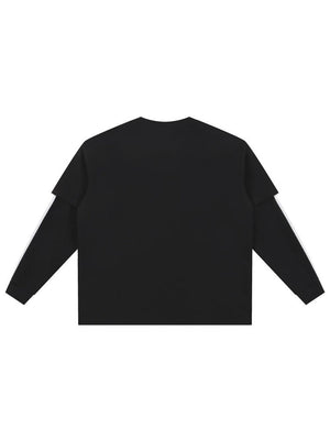 Layered-look Stripes T-shirts