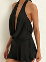Swing Collar Chiffon Halter Reunion Mini&Short Dresses