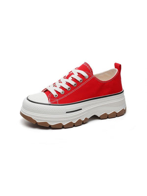 Women's Canvas Thick-soled Casual Sneakers