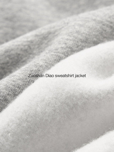 Hooded Embroidery Plush Collar Boxy Short Coat