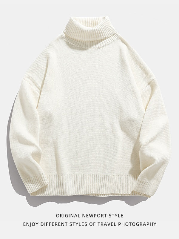 Liber AW Men's 6 Solid Color Turtleneck Sweaters