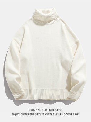 Liber AW Men's 6 Solid Color Turtleneck Sweaters