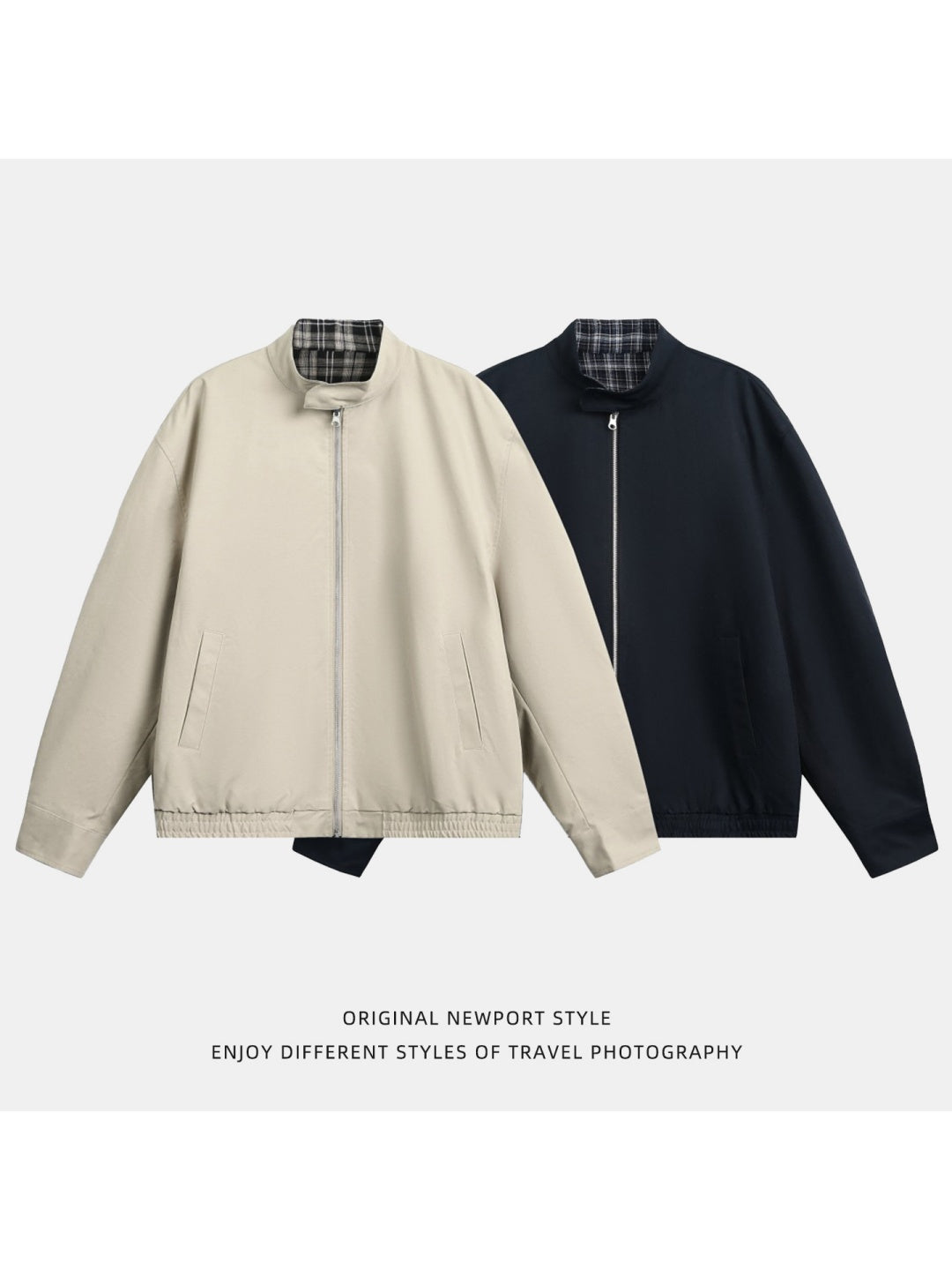 Liber Autumn Men's Solid Color Jackets