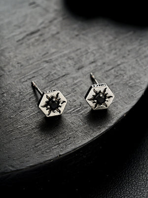 Sun Hexagon Earrings
