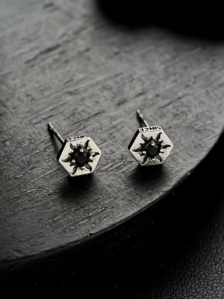 Sun Hexagon Earrings