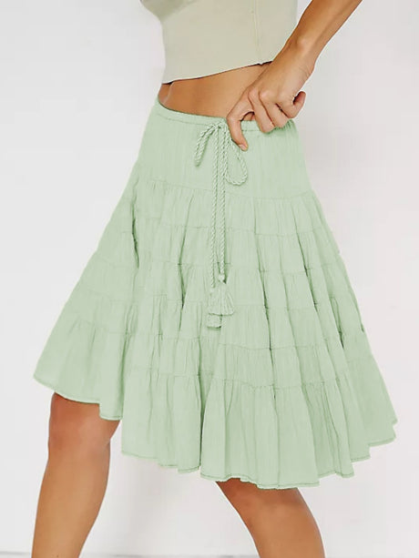 Multi-story Straps Sweet Short Skirt