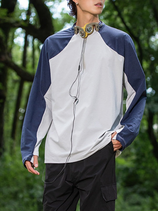 Outdoor Sports Quick-drying Moisture Absorption Sweating UV Protection Zipper Mountain Climbing Long-sleeved T-shirt