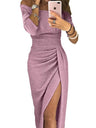 【EXPÉDITION NORMALE】Robes maxi plissées à sequins
