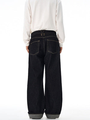 Liber Autumn Men's Pocket decoration Jeans