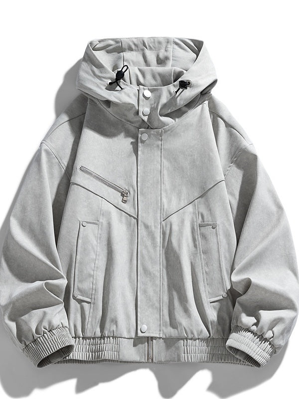 Tooling Hooded Suede Loose Function Jackets