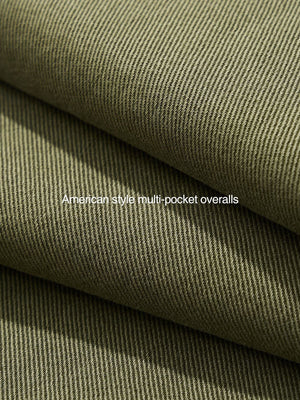 Liber Autumn Neutral wear Solid Color Cargo Trousers