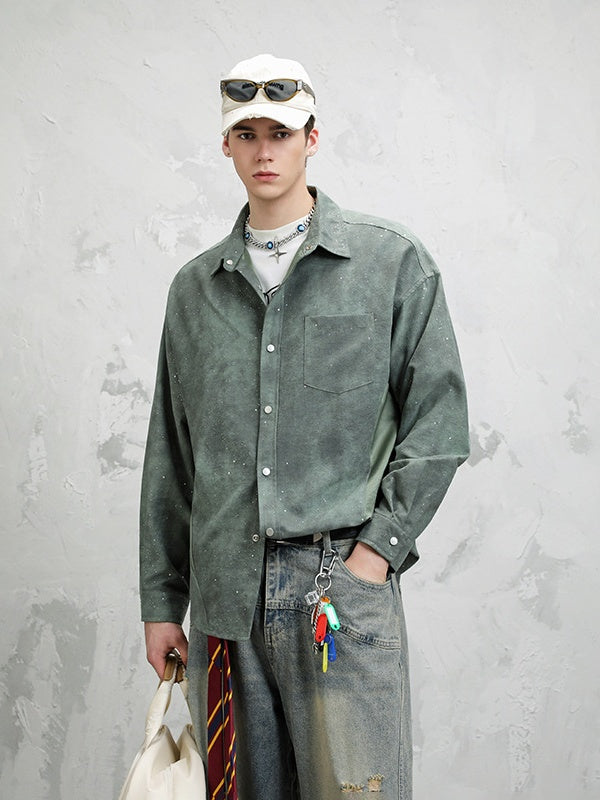 Design Tie-dye Long-sleeved Shirt