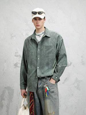 Design Tie-dye Long-sleeved Shirt