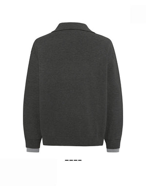 Contrasting Colors Fake Two Pieces Hood Sweaters