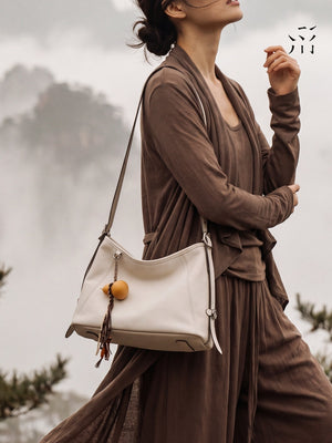 A Glimpse Of The Hobo Small-sized, Elegant Vegetable-tanned Calfskin Shoulder/crossbody Bag For Spring.