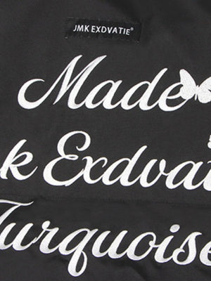 Letter Embroidery Loose Thickening Keep Warm Cotton Clothes Coat