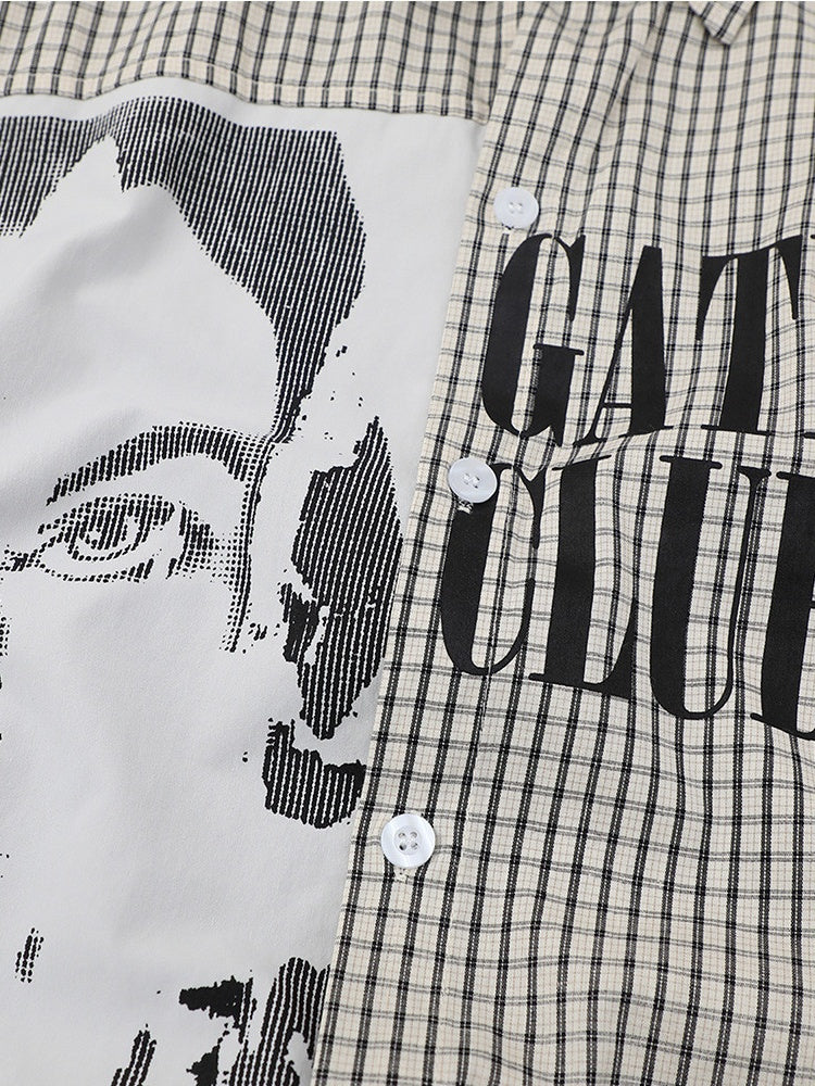 Retro Portrait Printed Shirts