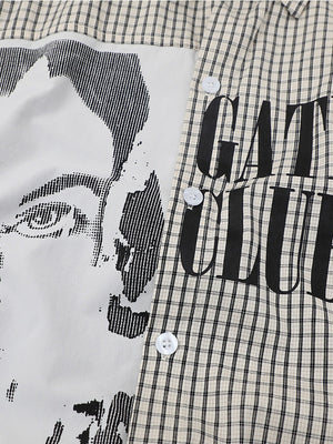 Retro Portrait Printed Shirts