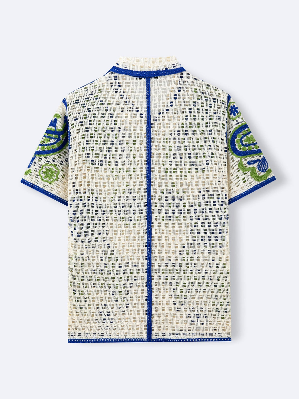 Hawaii Hollow Jacquard Knitting Vacation POLO Shirt