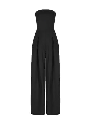 Sexy Slim-fitting Wrap-style Long Jumpsuit