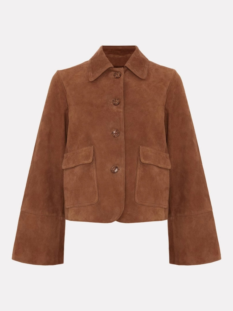 Liber Women's autumn button short clothing Patchwork jacket