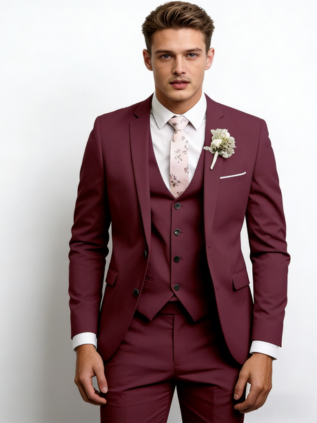 Slim-fit Wedding Suit 3-piece Sets Set