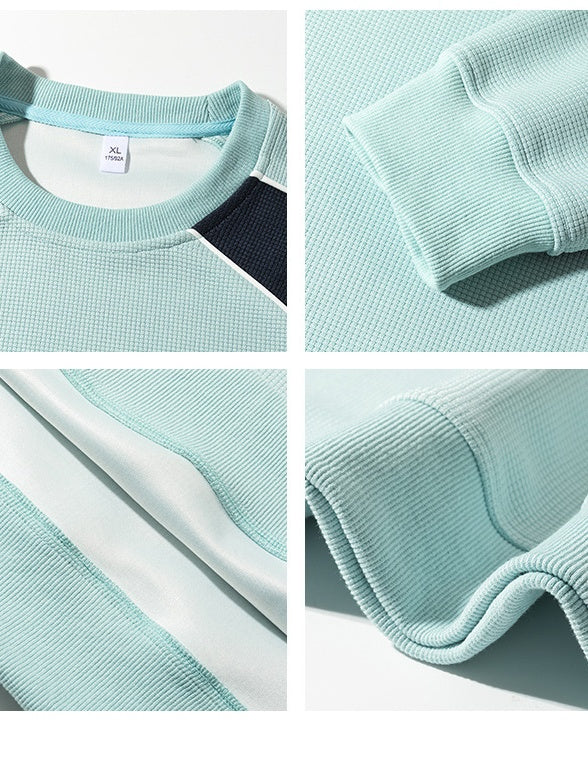 Liber Autumn Neutral wear Color matching Solid Color T-shirts