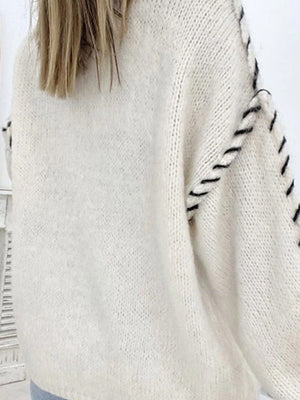 Chain Link 3D Effect Contrasting colors Sweaters