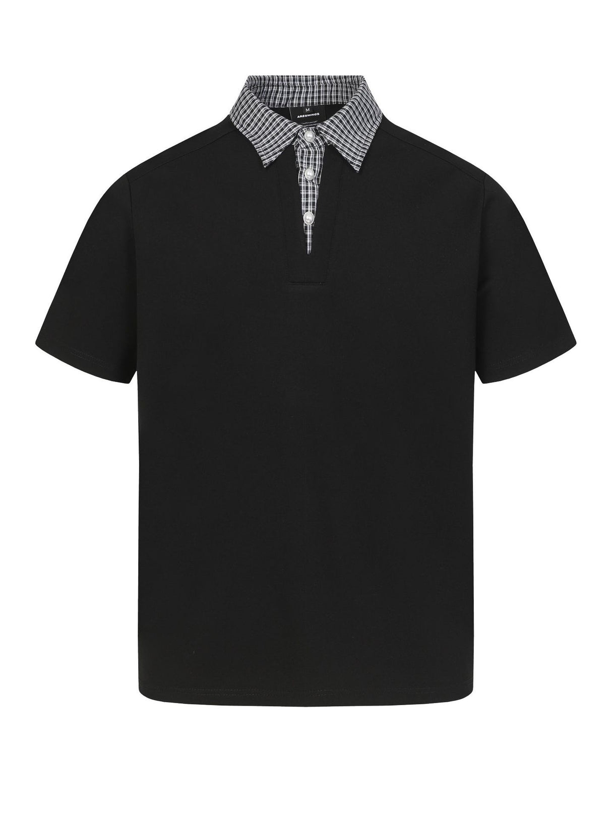Plaid Beading Anti-wrinkle Cleanfit Polo Shirt