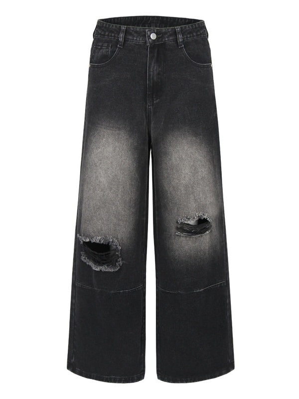 Liber Autumn Neutral wear Hole Jeans