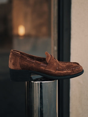 BIUCILI Mutual Performance Chic, Versatile, Elegant, Mid-heel Retro Loafers For Petite Women, Chunky Heel, Plus Size.