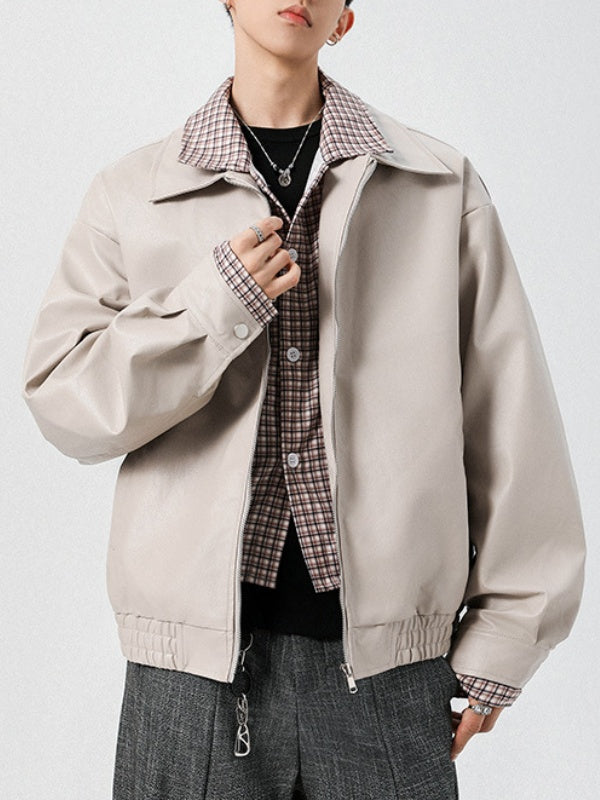 Fake Two Pieces Splicing Loose Lapel Jackets