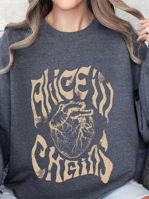 Rock And Roll Printed Sweatshirt