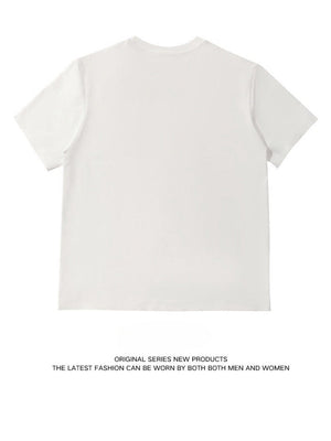 Liber Summer Men's Color matching Solid Color T-shirts