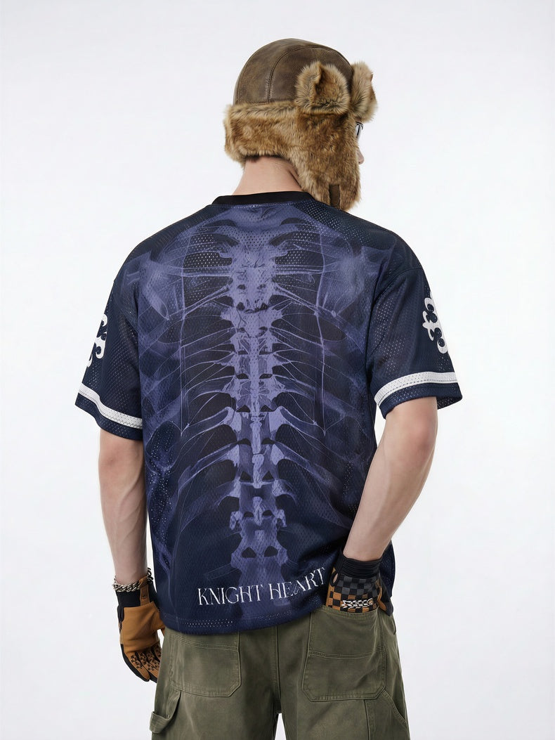 X-ray Skeleton Printed Dark T-shirts