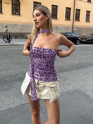 Liber Winter Women's Printed Leopard Tank tops&Camis