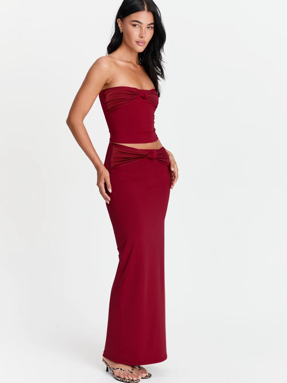 Liber Summer Women's Splicing Solid Color 2-piece Sets