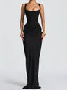 Sexy Pleated Halter-neck Fishtail Design Elegant Strapless Bodycon Dress