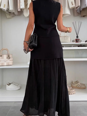 Buttons Vest Top Wide-leg Pants Set 2-piece Sets